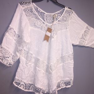 Crochet 3/4 sleeves top